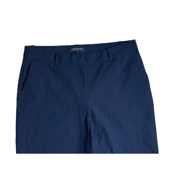 Lafayette 148 Technical Stretch Bermuda Shorts Sz 6 $398 Manhattan Navy Blue - Picture 5 of 9
